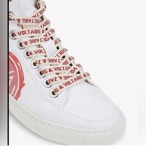 Zadig & Voltaire White Sneakers with Red Details